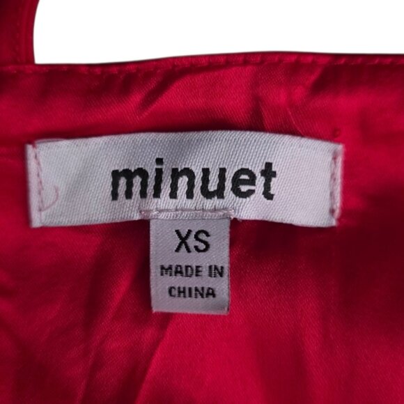 Minuet Red Maxi Dress Front Slit Size XS - Picture 10 of 11